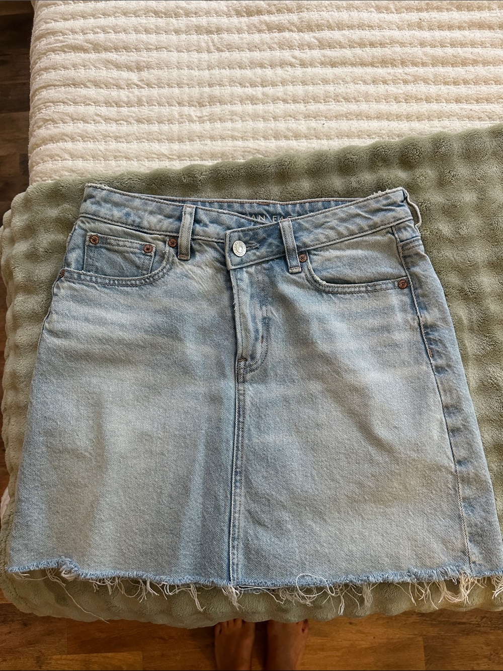 American Eagle Outfitters Light Blue Denim Mini Skirt